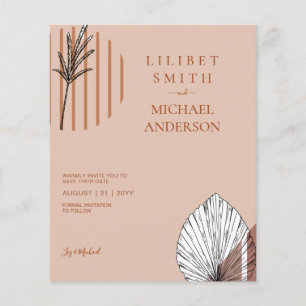 Scandinavian Japandi Abstract Shapes SAVE THE DATE Flyer