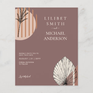 Scandinavian Japandi Abstract Shapes SAVE THE DATE Flyer