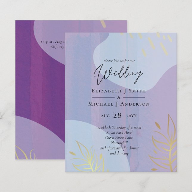 Scandinavian Japandi Modern Abstract Wedding (Front/Back)