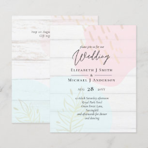 Scandinavian Japandi Modern Abstract Wedding