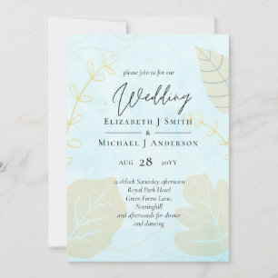 Scandinavian Japandi Modern Abstract Wedding