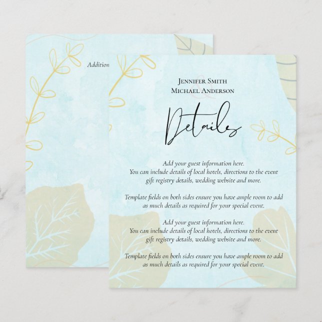 Scandinavian Japandi Modern Abstract Wedding (Front/Back)