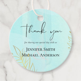 Scandinavian Japandi Modern Abstract Wedding Favour Tags