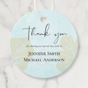 Scandinavian Japandi Modern Abstract Wedding Favour Tags