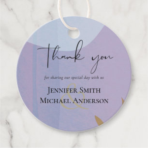 Scandinavian Japandi Modern Abstract Wedding Favour Tags