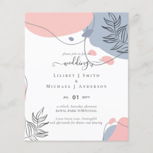 Scandinavian Japandi Modern Abstract Wedding Flyer