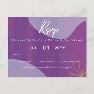 Scandinavian Japandi Modern Abstract Wedding Postcard