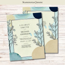 Scandinavian Japandi Wedding Theme Aqua Blues