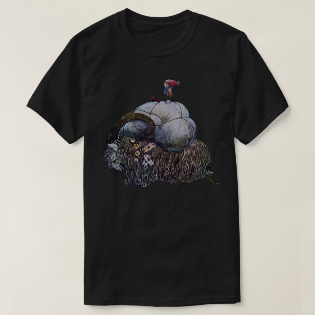 Scandinavian Julbocken Yule Goat After John Bauer T-Shirt (Design Front)