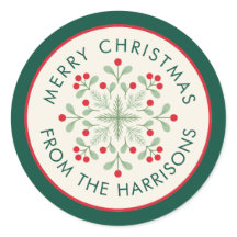 Scandinavian Merry Christmas Wreath Name