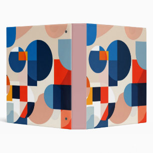Scandinavian Mid Century Geometric Abstract Art Binder