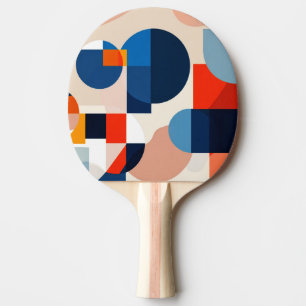 Scandinavian Mid Century Geometric Abstract Art Ping Pong Paddle