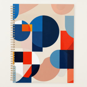 Scandinavian Mid Century Geometric Abstract Art Planner