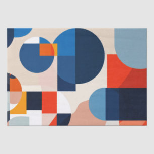 Scandinavian Mid Century Geometric Abstract Art Tissue Paper