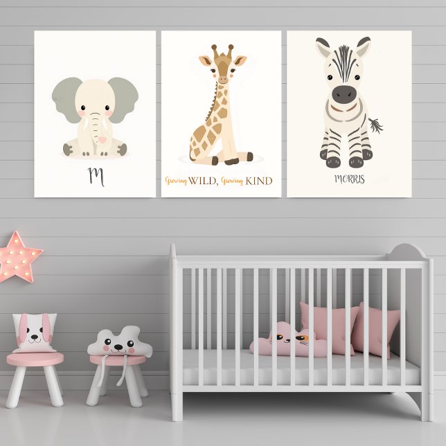 Scandinavian Minimal Safari Nursery Poster (Creator Uploaded)