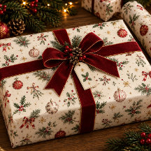 Scandinavian Minimalist Christmas Wrapping Paper