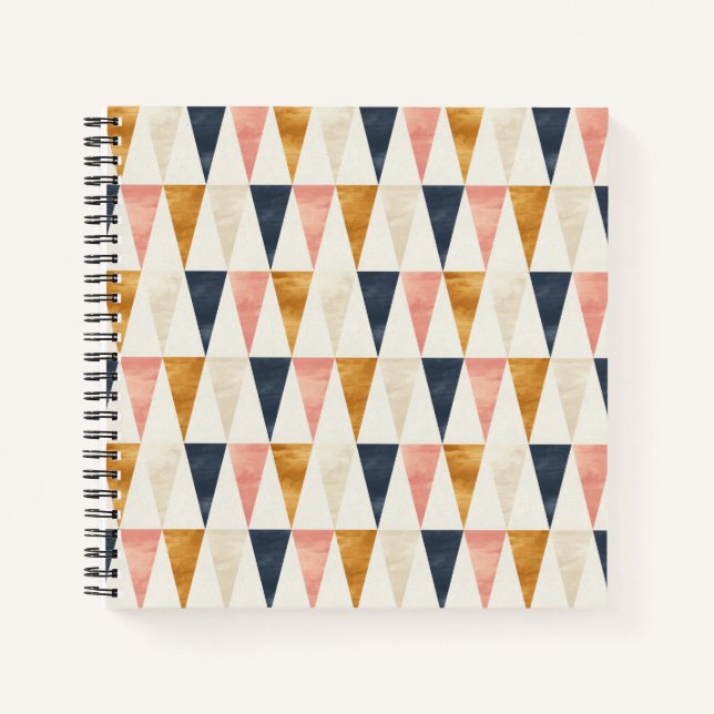 Scandinavian Navy Flag Pattern Notebook (Front)