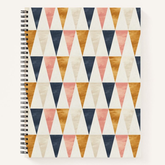 Scandinavian Navy Flag Pattern Notebook (Front)