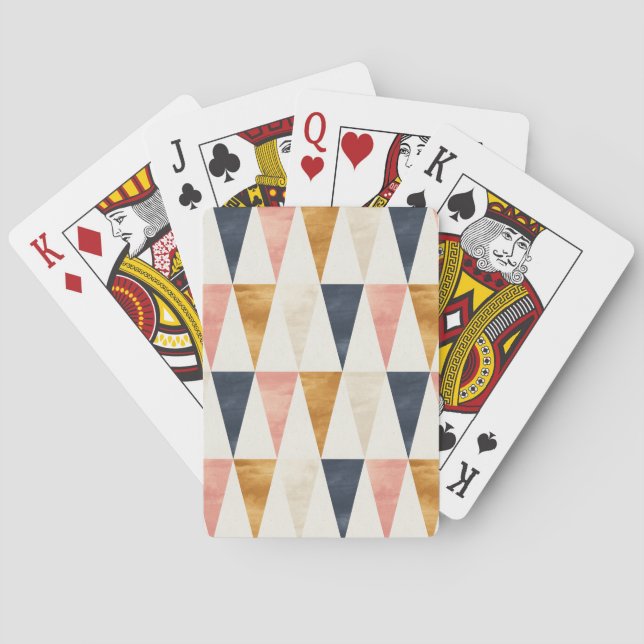 Scandinavian Navy Flag Pattern Playing Cards (Back)