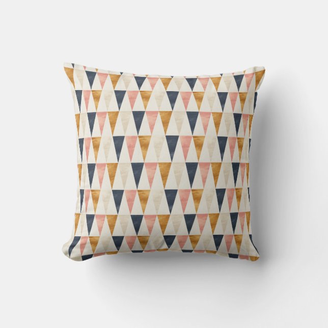 Scandinavian Navy Flag Pattern Throw Pillow (Front)