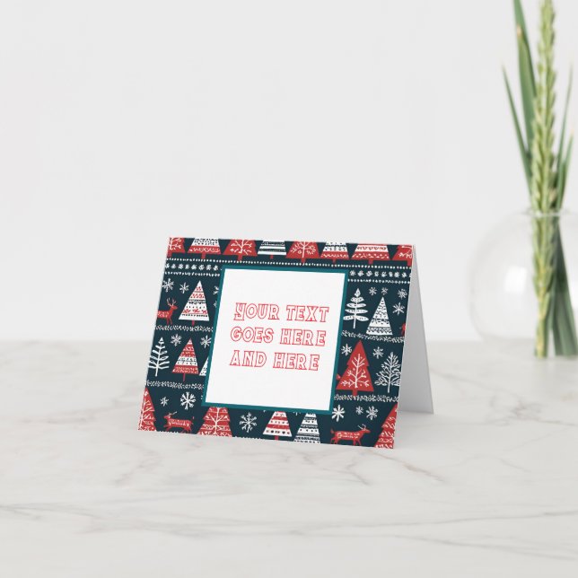 scandinavian nordic christmas holiday card (Front)
