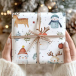 Scandinavian Nordic Christmas Wrapping Paper<br><div class="desc">Add a playful and adorable touch to your holiday gifts with this Kawaii Nordic Christmas wrapping paper! Featuring charming Scandinavian-inspired patterns with cute characters, snowflakes, and cozy Nordic designs, this wrapping paper brings together the sweet style of Kawaii and the timeless elegance of Nordic holiday decor. Perfect for wrapping gifts...</div>
