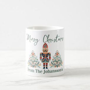 Scandinavian Nutcracker Custom Name Christmas Coffee Mug
