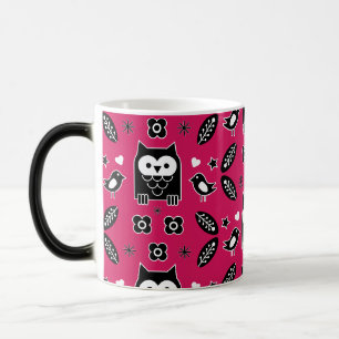 Scandinavian Owl Folk Art Gift Magic Mug