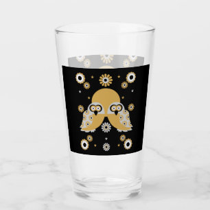 Scandinavian Owl Folk Art   Glass