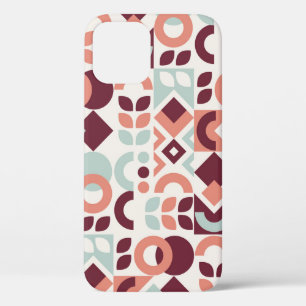 Scandinavian pattern design. Simple modern retro b iPhone 12 Case