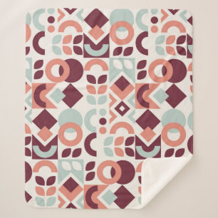 Scandinavian pattern design. Simple modern retro b Sherpa Blanket