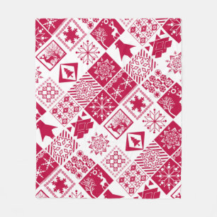 Scandinavian plaid fleece blanket