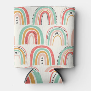 Scandinavian Rainbows: Naive Art Pattern. Can Cooler
