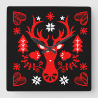 Scandinavian Red Christmas Deer