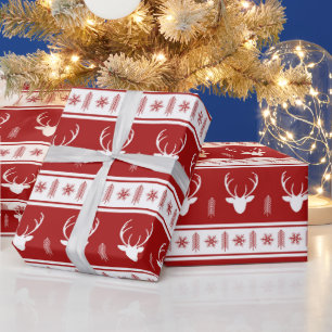 Scandinavian Reindeer   Wrapping Paper