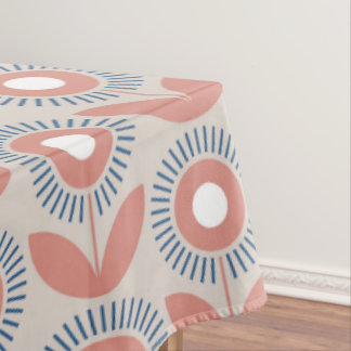 Scandinavian retro floral pattern,retro flower,vin tablecloth