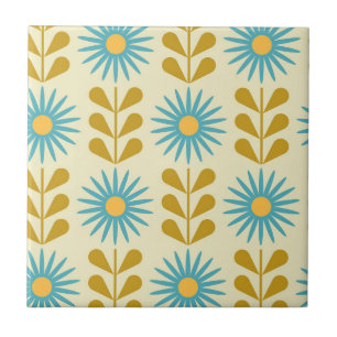 Scandinavian retro floral pattern,retro flower,vin tile