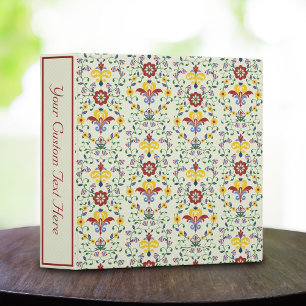 Scandinavian Rosemaling Pattern Nordic Floral Art Binder