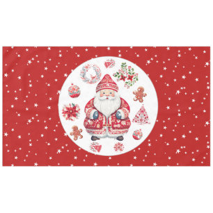 Scandinavian Santa Claus Red Large Tablecloth