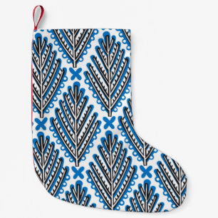 Scandinavian seamless folk art pattern with cute t small christmas stocking