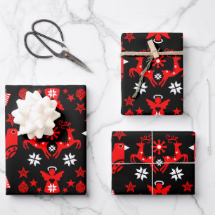 Scandinavian Seasonal Home Decor Wrapping Paper Sheet