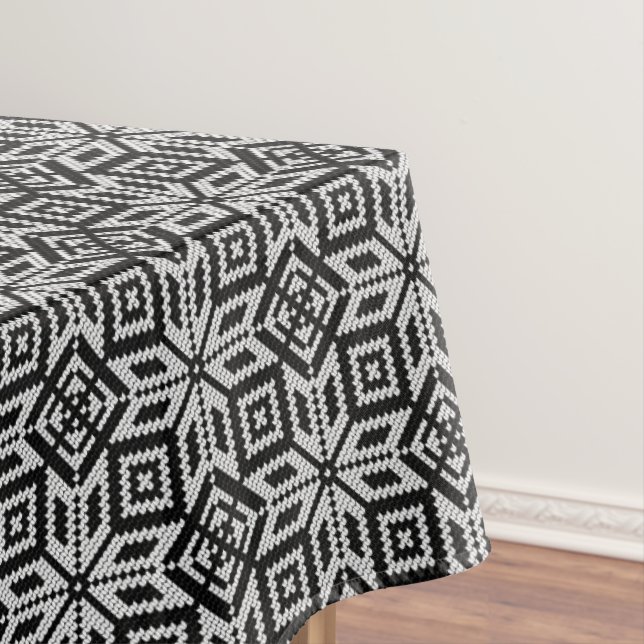 Scandinavian Selburose Christmas Pattern Tablecloth (In Situ)