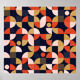 Scandinavian Simple Shapes Geometry Artwork Poster