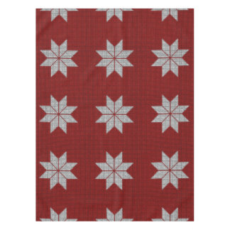 Scandinavian Snowflake Cross Stitch Table Cloth