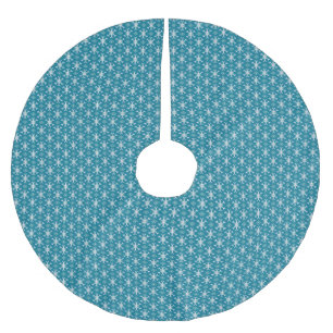 Scandinavian Snowflake Sweater Knit Pattern Brushed Polyester Tree Skirt