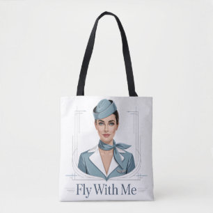 Scandinavian stewardess tote bag