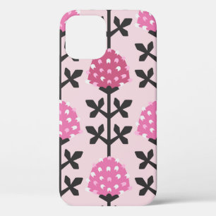 Scandinavian style clover floral vintage seamless iPhone 12 case