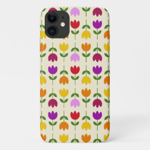 Scandinavian Style Colourful on Crm Flower Pattern iPhone 11 Case