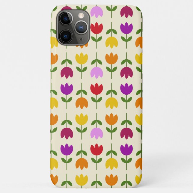 Scandinavian Style Colourful on Crm Flower Pattern Case-Mate iPhone Case (Back)