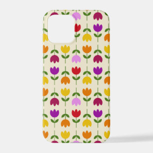 Scandinavian Style Colourful on Crm Flower Pattern iPhone 12 Pro Case